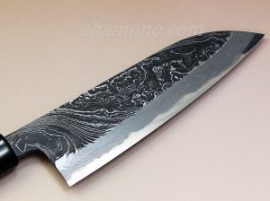 越後 司作 『雲流鍛地 三徳』 両水牛えんじゅ柄付